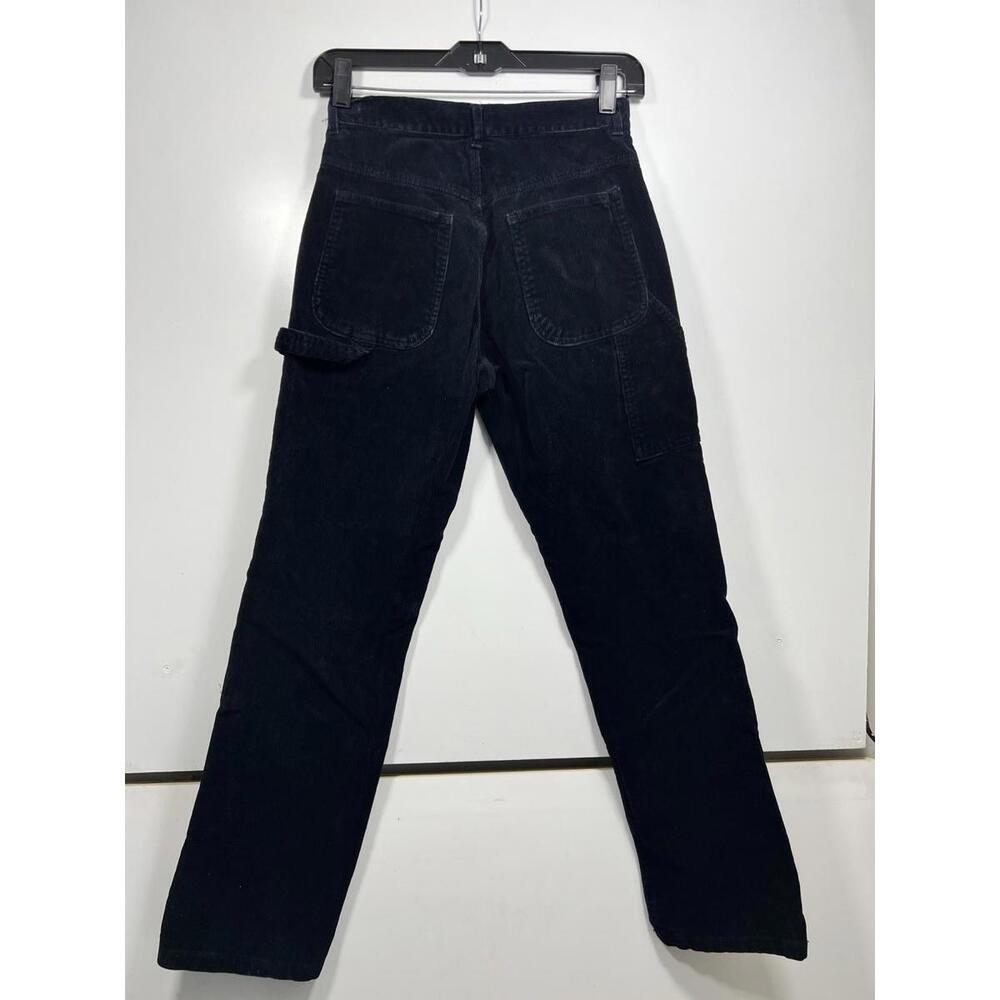 J Galt Brandy Navy Blue Corduroy Straight Leg Pants Carpenter Women Sz S 25x29 - Picture 5 of 9